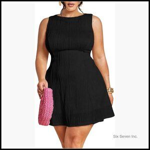 Polyester Mini Dress Cocktail Wedding Guest Summer Casual